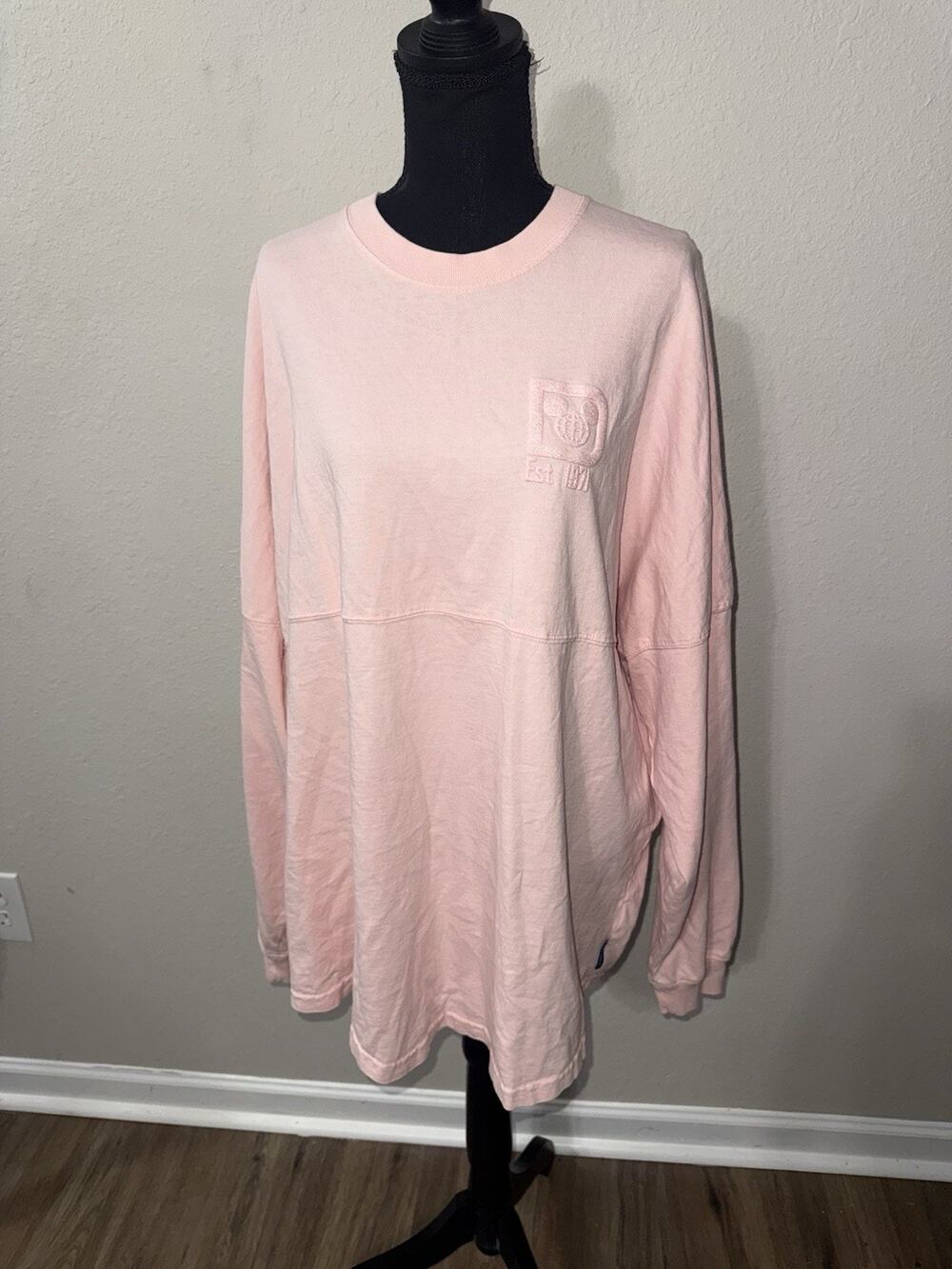 Disney Parks Millenial Pink Spirit Jersey XL Glitter Puffy Sparkly Princess